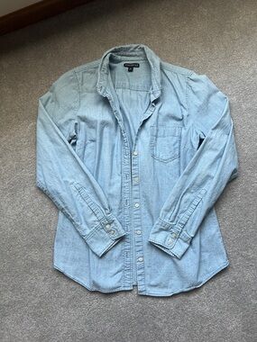 J. Crew Light Blue Denim Button-Down Shirt